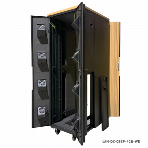 LANMASTER SOUNDPROOF soundproofed cabinet, 750x1030 mm, wood finish, larch color